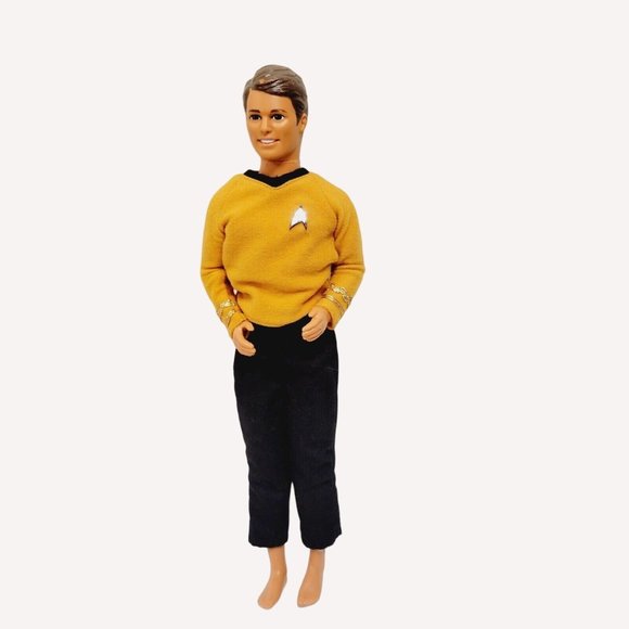 Captain James T Kirk Ken Doll Star Trek 1968 on Body 1991 on Head Mattel - Picture 1 of 4